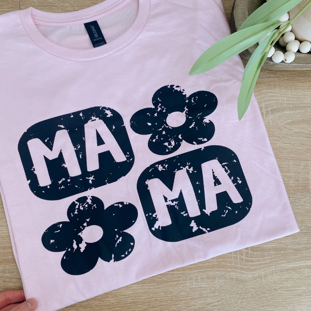 Mama Floral Gildan Short Sleeve Tee